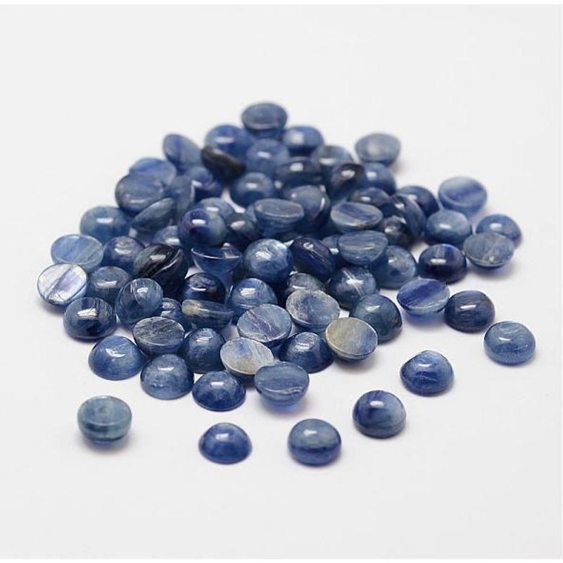 Cabochons en Kyanite/Cyanite/Disthène Naturel en Dôme, 6x3mm — Pierres précieuses en vrac