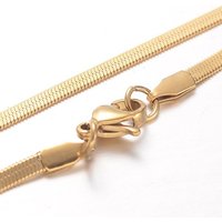 Collier en Chaîne Serpentine en Acier Inoxydable 304, 17.7 pouces