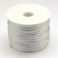 Corde Satin Rattail en Nylon, Gris Clair, 1.0mm, 76.55 verges — Chaînes, fils et cordons