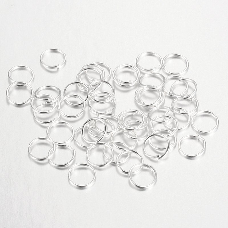 Iron Open Jump Rings, Silver, 4mm Diameter, 21 Gauge, 25000pcs — Jewelry Findings