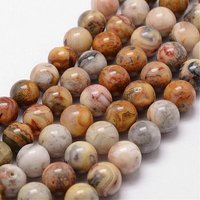 Natural Crazy Lace Agate Beads Strands, Round, 8-9mm, 15 inch — Jewelry Beads