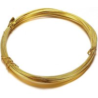 Round Aluminum Craft Wire for Jewelry Making, Gold, 15 Gauge, 10m