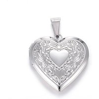 Pendentif en Forme de Cœur en Acier Inoxydable 316 Résistant à l'Oxydation — Breloques et pendentifs