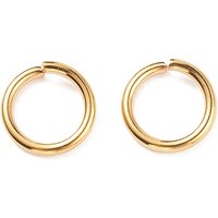 Anneaux brisés ouverts en acier inoxydable 304, dorés, 10x1,2mm — Accessoires pour bijoux