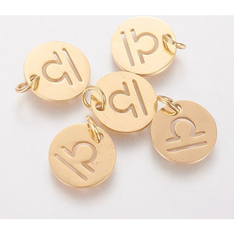 Charm en Acier Inoxydable 304 - Signe du Zodiaque Libra — Breloques et pendentifs