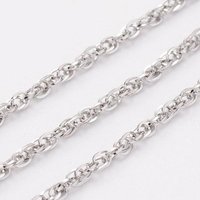 304 Stainless Steel Rope Chains, Soldered, 2.5mm, 32.8 Feet Roll — Chains, Wire & Cord