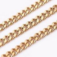 Ion Plating 304 Stainless Steel Twisted Curb Chains with Spool