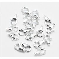 Clips en Argent Sterling 925 en Forme de Langue de Homard, 9x5x2mm, Trou: 1mm — Accessoires pour bijoux