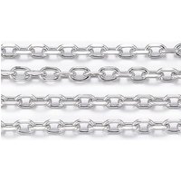 304 Stainless Steel Cable Chains, Diamond Cut, Soldered, 32.8 Feet