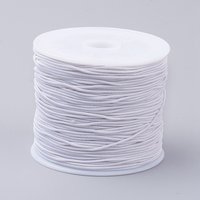 Elastic Cords for Jewelry Making, White, 1mm, 19.68-21.87 yards