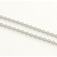 304 Stainless Steel Cable Chains, Soldered, Flat Oval, 328 Feet