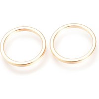 Brass Linking Rings, Nickel Free, 18K Gold Plated, 15x1mm — Jewelry Findings