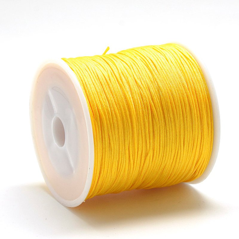 Nylon Thread Chinese Knotting Cord Gold 0.8mm 109.36 yards — Chains, Wire & Cord