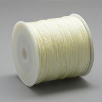 Nylon Thread Chinese Knotting Cord Beige 0.8mm 100m Roll — Chains, Wire & Cord
