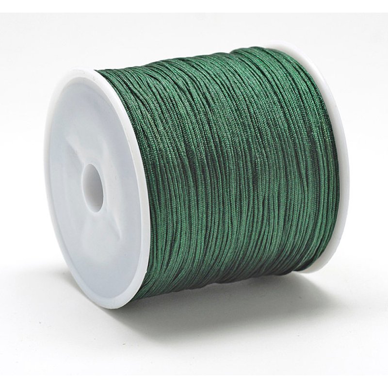 Nylon Thread Chinese Knotting Cord Dark Green 0.4mm 174.98 Yards