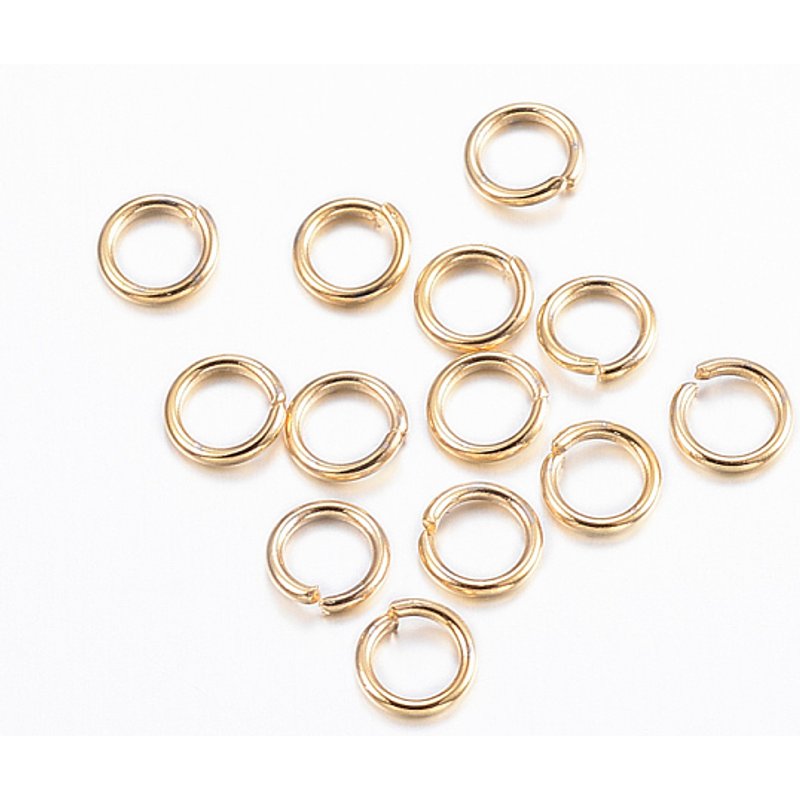 Anneaux Brisés en Acier Inoxydable 304, Plaqué Or 24K, 21 Gauge — Accessoires pour bijoux