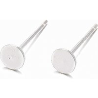 925 Sterling Silver Flat Pad Stud Earring Findings — Jewelry Findings