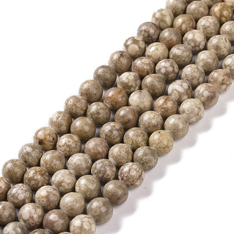 Brins de perles en pierre Maifanite naturelle, rondes, 8mm, 15 pouces — Perles à bijoux