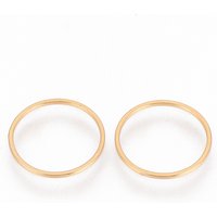 Anneau de liaison en acier inoxydable 304 avec placage ionique, doré, 16x0.8mm — Accessoires pour bijoux