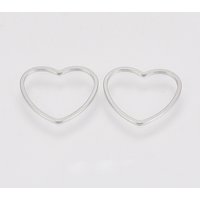 Anneau de Liaison en Acier Inoxydable 304 Résistant au Tarnish en Forme de Cœur — Accessoires pour bijoux