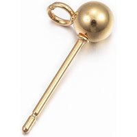 Trouvailles de Boucles d'Oreilles Stud Ronde en Acier Inoxydable 304 avec Boucle — Accessoires pour bijoux