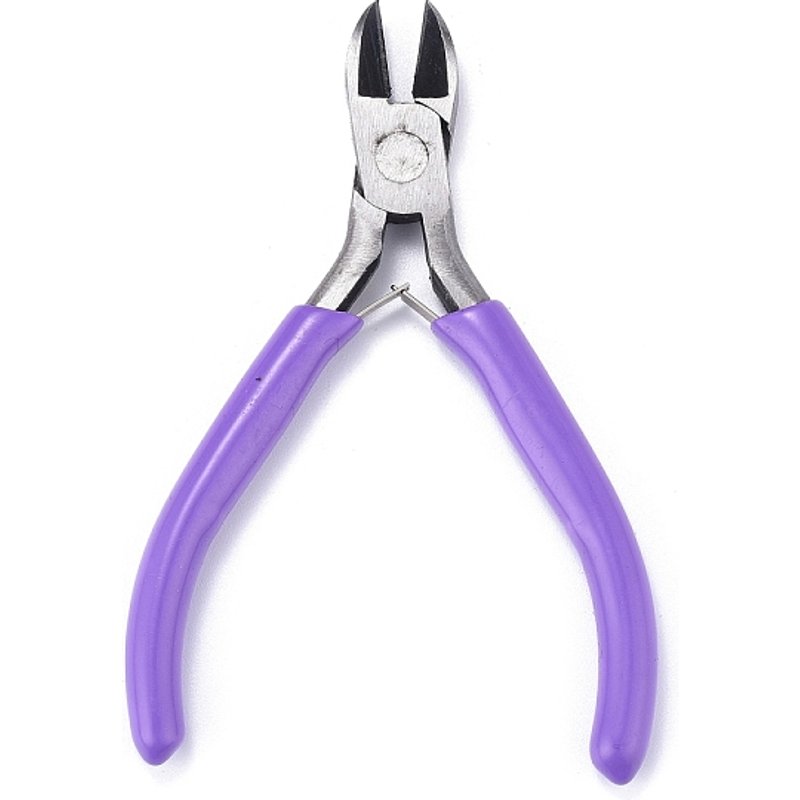 Pince à bijoux en acier au carbone 45#, coupe latérale, lilas — Outils de création de bijoux