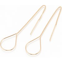 Trouvailles de Boucles d'Oreilles en Laiton en Forme de Goutte avec Fils d'Oreilles