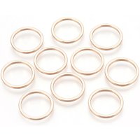 Anneaux de Liaison en Laiton, Sans Nickel, Plaqué Or 18K, 20x1.5mm