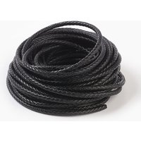 Braided Leather Cord with Core, Black, 5mm, 10.93 Yards — Chains, Wire & Cord