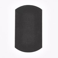 Boîtes à Favoris de Mariage en Papier Kraft, Noires, Style Coussin — Boîte à bijoux
