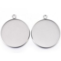 Réglages de Pendentif Cabochon en Acier Inoxydable 304 — Accessoires pour bijoux
