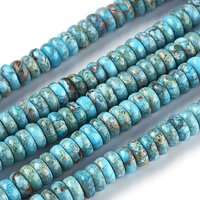 Fils de perles en jaspe impérial naturel, Heishi, 6x3mm, 141-143pcs — Perles à bijoux