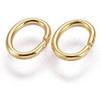 Anneaux brisés ovales en acier inoxydable 304, dorés, 7.5x5.7mm — Accessoires pour bijoux