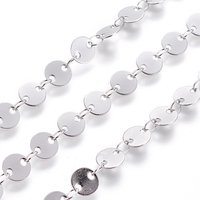 304 Stainless Steel Link Chains, Flat Sequin Chains with Spool — Chains, Wire & Cord