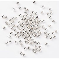 Perles Intercalaires en Fer, Plaquées Argent, Rondes, 4mm, Trou: 1.5mm — Perles à bijoux