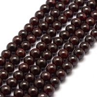 Natural Garnet Bead Strands, Round 6mm, 1mm Hole, 63pcs/strand — Jewelry Beads