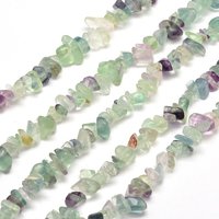 Fil de perles de chip fluorite naturelle, 5-8mm, 31,5 pouces