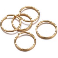 304 Stainless Steel Open Jump Rings, 24K Gold Plated, 18 Gauge — Jewelry Findings