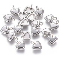 Supports de cabochon en acier inoxydable 304 en forme de cœur — Accessoires pour bijoux