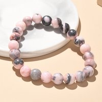 Bracelet Élastique en Perles de Jaspe Zèbre Naturel pour Femmes — Bracelet Femme
