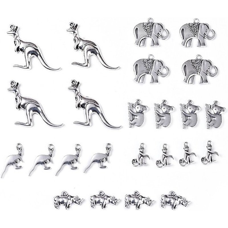 Pendentifs en Métal Animaux Terrestres Style Tibétain — Breloques et pendentifs