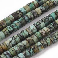 Natural African Turquoise Beads Strands, Flat Round/Disc, 4x2mm — Jewelry Beads