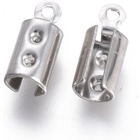 Embouts de cordon en acier inoxydable pliable 304, 10x4mm — Accessoires pour bijoux
