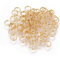 304 Stainless Steel Split Rings, 18K Gold Plated, 5x1mm — Jewelry Findings