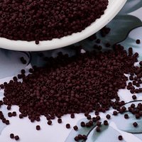 Perles Miyuki Delica, Cylindre, Perles de Semence Japonaises, Currant Opaque Mat