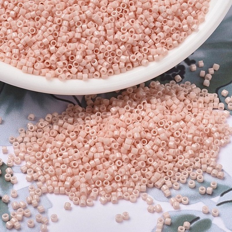 Perles Miyuki Delica, Perles de Semence Japonaises, Saumon Clair Opaque, 11/0 — Perles à bijoux