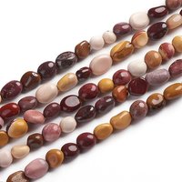 Natural Mookaite Beads Strands, Tumbled Stone Nuggets, 50pcs — Jewelry Beads