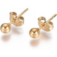 Boucles d'oreilles à clou en acier inoxydable 304 dorées — Boucles D'oreilles