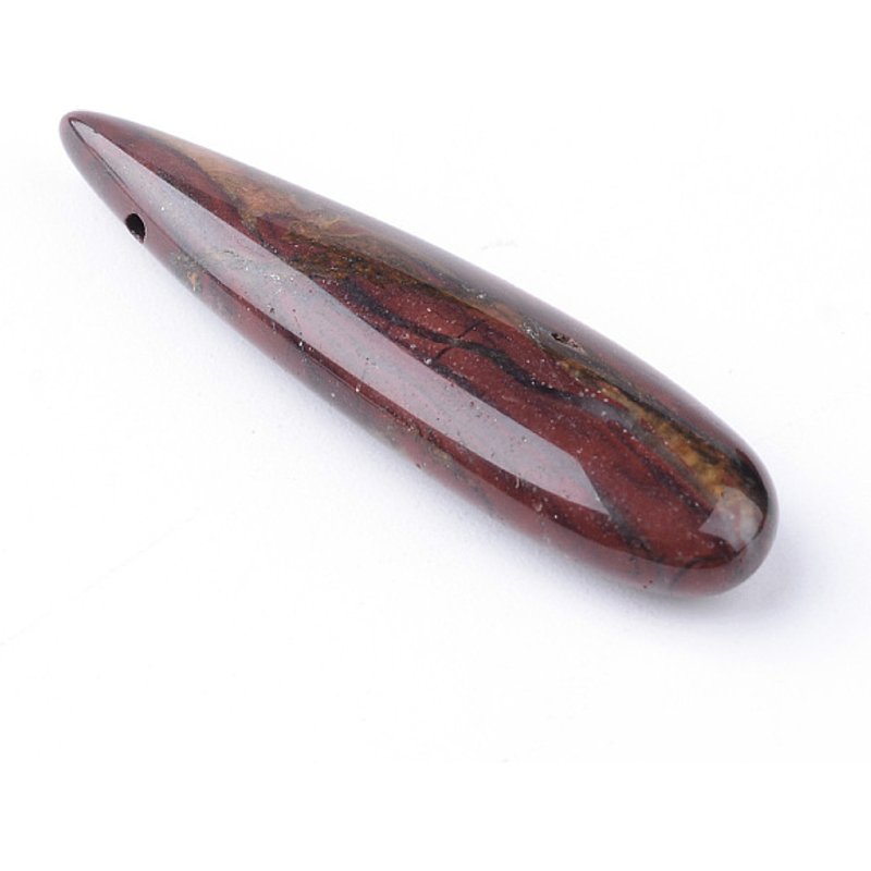 Natural Red Rainbow Jasper Teardrop Pendants — Charms & Pendants