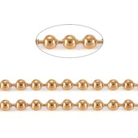 PVD Vacuum Plating 304 Stainless Steel Ball Chains, Golden, 10m